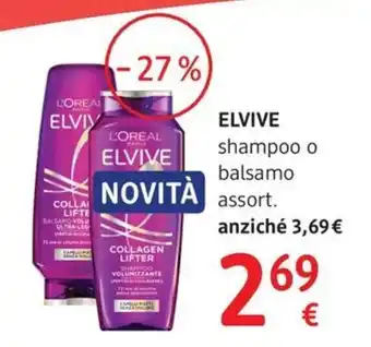 dm drogerie markt ELVIVE shampoo o balsamo offerta