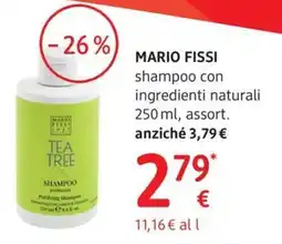 dm drogerie markt MARIO FISSI shampoo con ingredienti naturali offerta