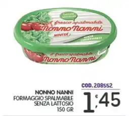 Eurocash Nonno nanni formaggio spalmabile senza lattosio offerta