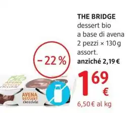dm drogerie markt THE BRIDGE dessert bio a base di avena offerta