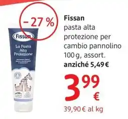 dm drogerie markt Fissan pasta alta protezione per cambio pannolino offerta