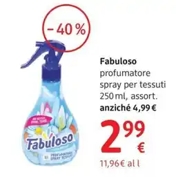dm drogerie markt Fabuloso profumatore spray per tessuti offerta