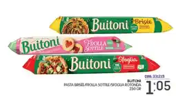 Eurocash Buitoni pasta brisee/frolla sottile/sfoglia rotonda offerta