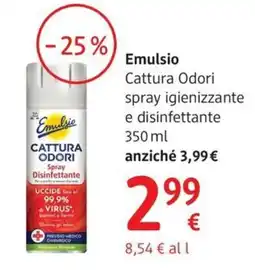 dm drogerie markt Emulsio Cattura Odori spray igienizzante e disinfettante offerta