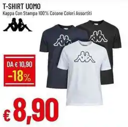 Galassia T-shirt Uomo Kappa Con Stampa 100% Cotone offerta