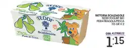 Eurocash Fattoria scaldasole teddi yogurt bio pera/fragola/pesca offerta