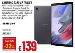 Galassia SAMSUNG T220 A7 TABLET offerta