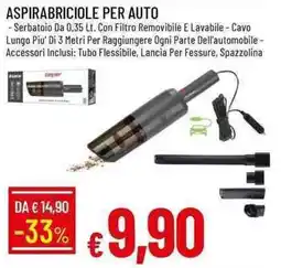 Galassia Aspirabriciole per auto offerta
