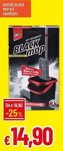 Galassia Super5 black mop kit pavimenti offerta