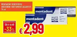 Galassia Mentadent dentifricio whitenow trattamenti offerta