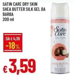 Galassia Satin care dry skin shea butter silk gel da barba offerta