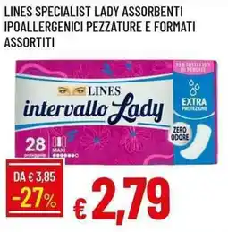 Galassia Lines specialist lady assorbenti ipoallergenici pezzature e formati offerta