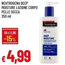 Galassia Neutrogena deep moisture lozione corpo pelle secca offerta