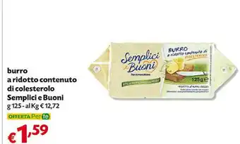 Pam Burro a ridotto contenuto di colesterolo g 125 offerta