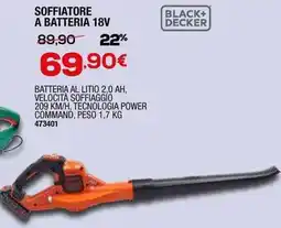Bricofer Soffiatore a batteria 18V BLACK+ DECKER offerta