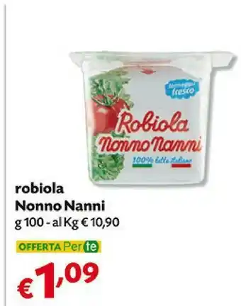Pam Robiola formaggio fresco 100 g(ml) offerta