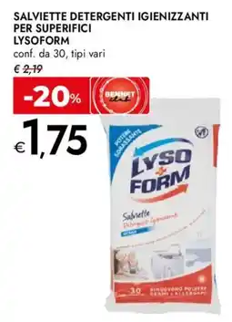 Bennet Salviette detergenti igienizzanti per superifici LYSOFORM offerta