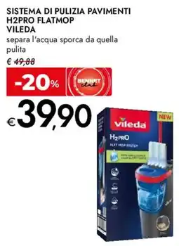 Bennet Sistema di pulizia pavimenti H2pro flatmop VILEDA offerta