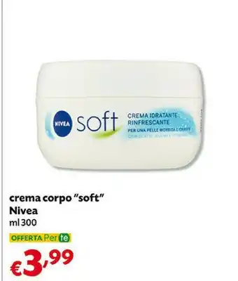 Pam Nivea soft crema per il corpo 300 g 300 ml offerta
