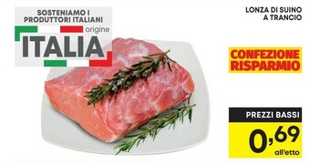 Pam Lonza di suino a trancio offerta