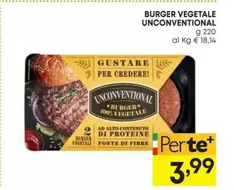 Burger vegetale unconventional g 220