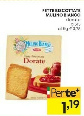 Pam Le dorate fette biscottate 315 g(ml) offerta