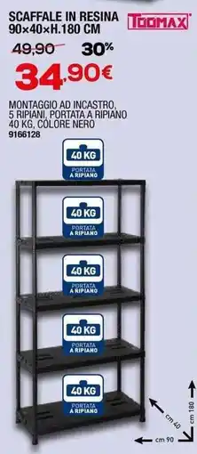 Bricofer Scaffale in resina TOOMAX offerta