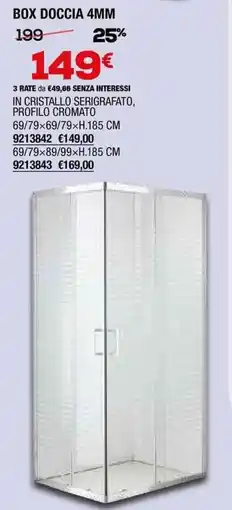 Bricofer Box doccia 4MM offerta