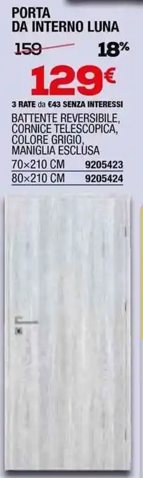 Porta da interno luna