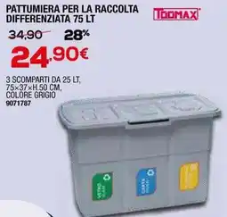 Bricofer Pattumiera per la raccolta differenziata TOOMAX offerta