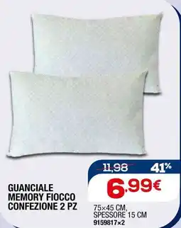Bricofer Guanciale memory fiocco confezione 2 pz offerta