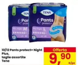 Eurospar 10/12 Pants protect+ Night Plus Tena offerta