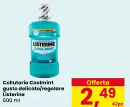 Eurospar Collutorio Coolmint gusto delicato/regolare Listerine offerta