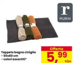 Eurospar r RUBIN Tappeto bagno ciniglia offerta