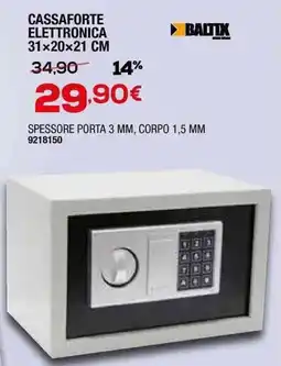 Bricofer Cassaforte elettronica 31×20×21 cm BALTIX offerta