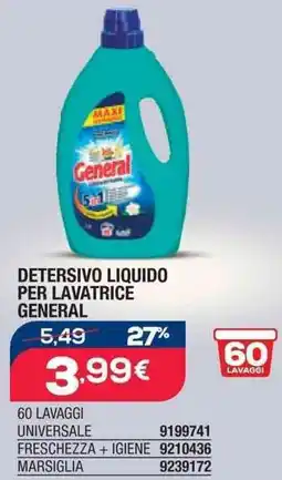 Bricofer Detersivo liquido per lavatrice GENERAL offerta