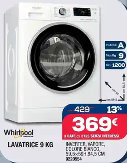 Bricofer Whirlpool lavatrice offerta