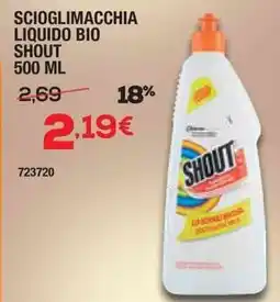 Bricofer Scioglimacchia liquido bio SHOUT offerta