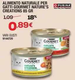 Bricofer Alimento naturale per gatti gourmet nature's creations PURINA offerta