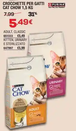 Bricofer Crocchette per gatti cat chow PURINA offerta