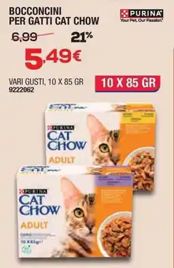 Bricofer Bocconcini per gatti cat chow PURINA offerta