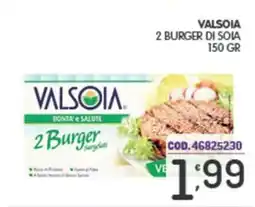 Eurocash Valsoia 2 burger di soia offerta