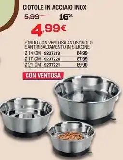Bricofer Ciotole in acciaio INOX offerta
