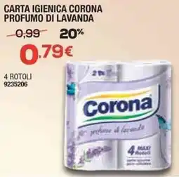 Bricofer Carta igienica corona profumo di lavanda offerta