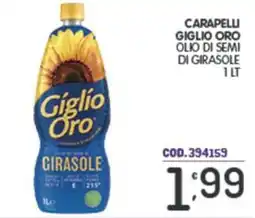 Eurocash Carapelli giglio oro olio di semi di girasole offerta