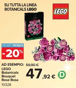 Carrefour LEGO Botanicals Bouquet Rose Rosa offerta