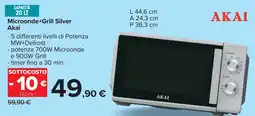 Carrefour Microonde+Grill Silver Akai offerta