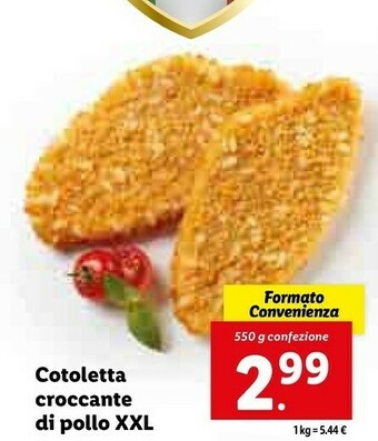 Lidl Cotoletta croccante di pollo xxl offerta