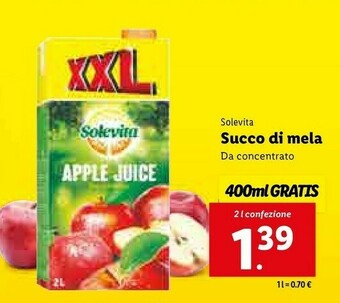 Lidl Succo di mela offerta