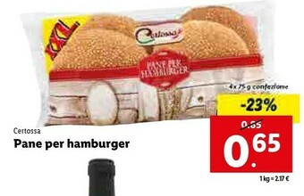 Lidl Pane per hamburger offerta